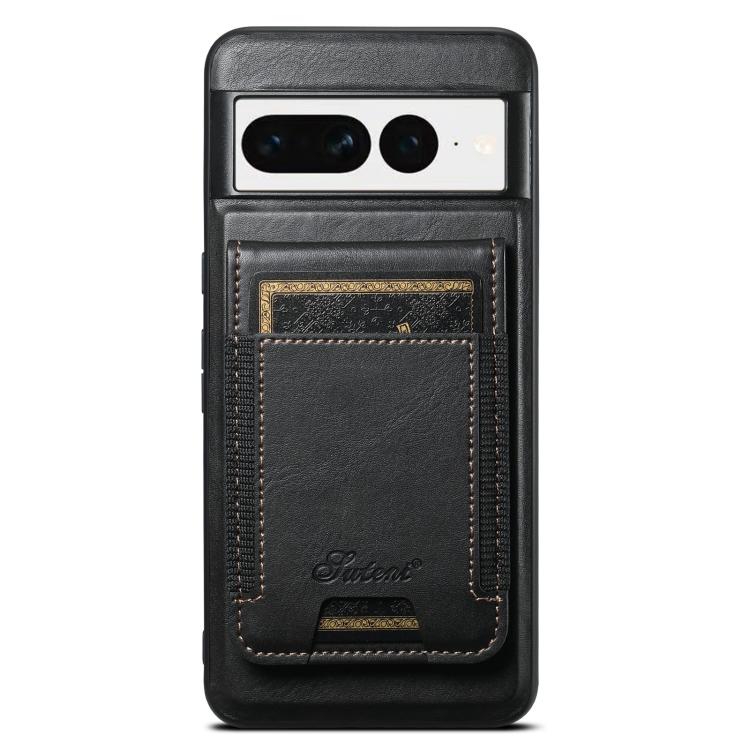 For Google Pixel 7 Suteni H17 Oil Eax Leather Detachable Wallet Phone Case(Black)