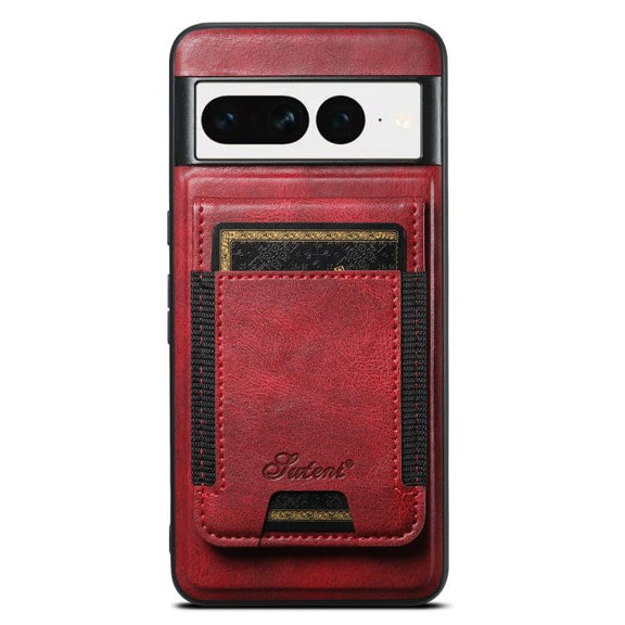 For Google Pixel 7 Suteni H17 Oil Eax Leather Detachable Wallet Phone Case(Red)