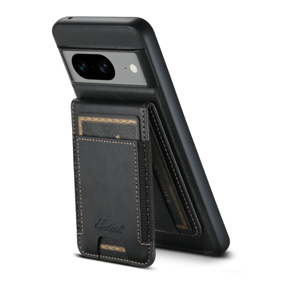 For Google Pixel 6 Pro Suteni H17 Oil Eax Leather Detachable Wallet Phone Case(Black)