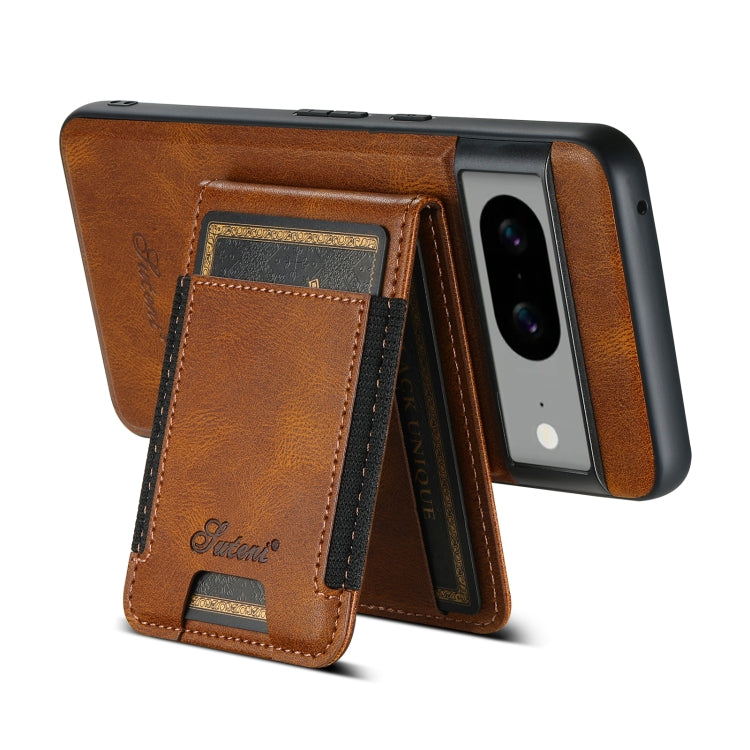 For Google Pixel 6 Pro Suteni H17 Oil Eax Leather Detachable Wallet Phone Case(Brown)