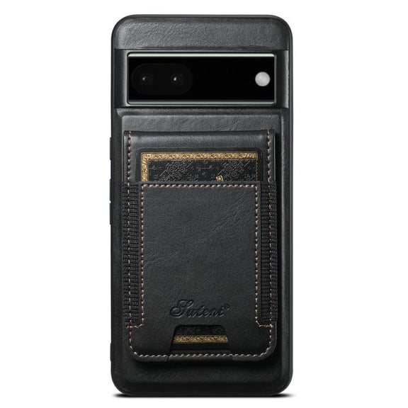 For Google Pixel 6 Suteni H17 Oil Eax Leather Detachable Wallet Phone Case(Black)