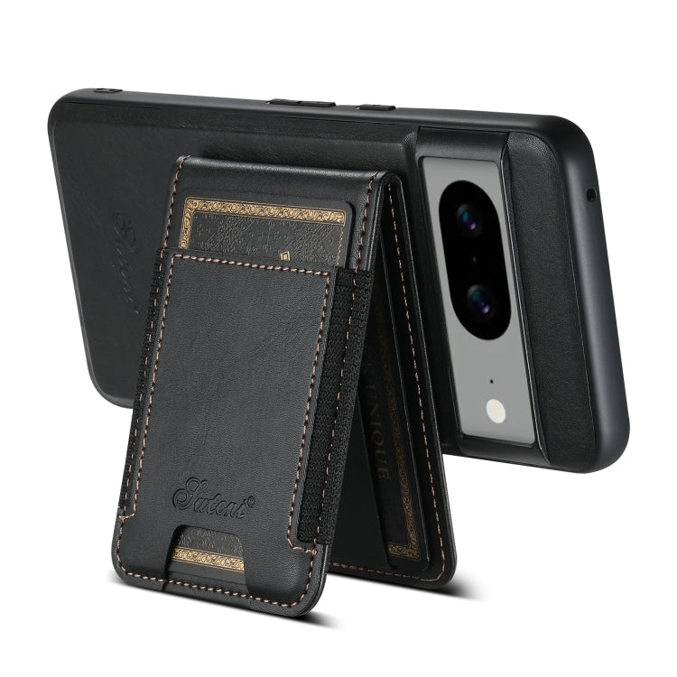 For Google Pixel 6 Suteni H17 Oil Eax Leather Detachable Wallet Phone Case(Black)