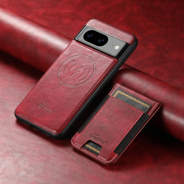 For Google Pixel 6 Suteni H17 Oil Eax Leather Detachable Wallet Phone Case(Red)