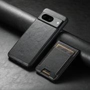 For Google Pixel 8a Suteni H17 Oil Eax Leather Detachable Wallet Phone Case(Black)