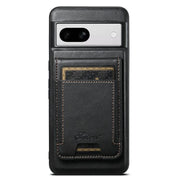 For Google Pixel 8a Suteni H17 Oil Eax Leather Detachable Wallet Phone Case(Black)