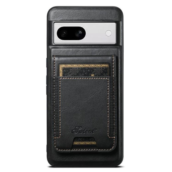 For Google Pixel 8a Suteni H17 Oil Eax Leather Detachable Wallet Phone Case(Black)