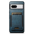For Google Pixel 8a Suteni H17 Oil Eax Leather Detachable Wallet Phone Case(Blue) - Google Cases by Suteni | Online Shopping South Africa | PMC Jewellery | Buy Now Pay Later Mobicred