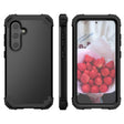 For Samsung Galaxy S24 5G 3 in 1 Silicone Hybrid PC Shockproof Phone Case(Black) - Galaxy S24 5G Cases by PMC TechLife | Online Shopping South Africa | PMC TechLife