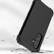 For Samsung Galaxy S24 5G 3 in 1 Silicone Hybrid PC Shockproof Phone Case(Black)