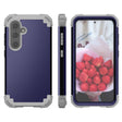 For Samsung Galaxy S24 5G 3 in 1 Silicone Hybrid PC Shockproof Phone Case(Blue) - free shipping - PMC TechLife - Order now!