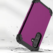 For Samsung Galaxy S24+ 5G 3 in 1 Silicone Hybrid PC Shockproof Phone Case(Dark Purple)