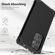 For Samsung Galaxy S24 Ultra 5G 3 in 1 Silicone Hybrid PC Shockproof Phone Case(Black)