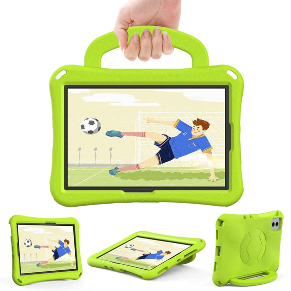 For Samsung Galaxy Tab S9 FE 11 X510 2023 Handle Football Shaped EVA Shockproof Tablet Case(Grass Green)