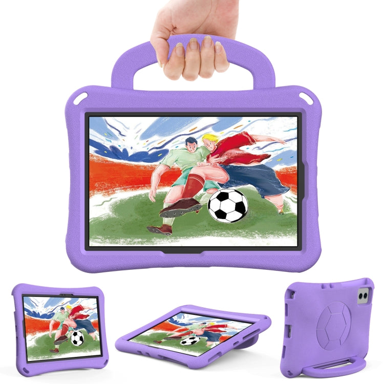 For Samsung Galaxy Tab S9 FE 11 X510 2023 Handle Football Shaped EVA Shockproof Tablet Case(Light Purple)