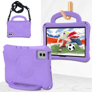 For Samsung Galaxy Tab S9 FE 11 X510 2023 Handle Football Shaped EVA Shockproof Tablet Case(Light Purple)