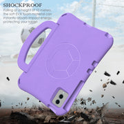 For Samsung Galaxy Tab S9 FE 11 X510 2023 Handle Football Shaped EVA Shockproof Tablet Case(Light Purple)