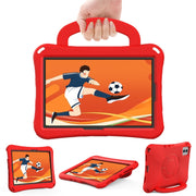 For Samsung Galaxy Tab S9 FE 11 X510 2023 Handle Football Shaped EVA Shockproof Tablet Case(Red)