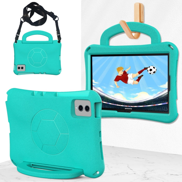 For Samsung Galaxy Tab S9 FE 11 X510 2023 Handle Football Shaped EVA Shockproof Tablet Case(Mint  Green)