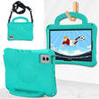 For Samsung Galaxy Tab S9 FE 11 X510 2023 Handle Football Shaped EVA Shockproof Tablet Case(Mint  Green) - Galaxy Tab S9 FE by PMC Jewellery | Online Shopping South Africa | PMC Jewellery | Buy Now Pay Later Mobicred