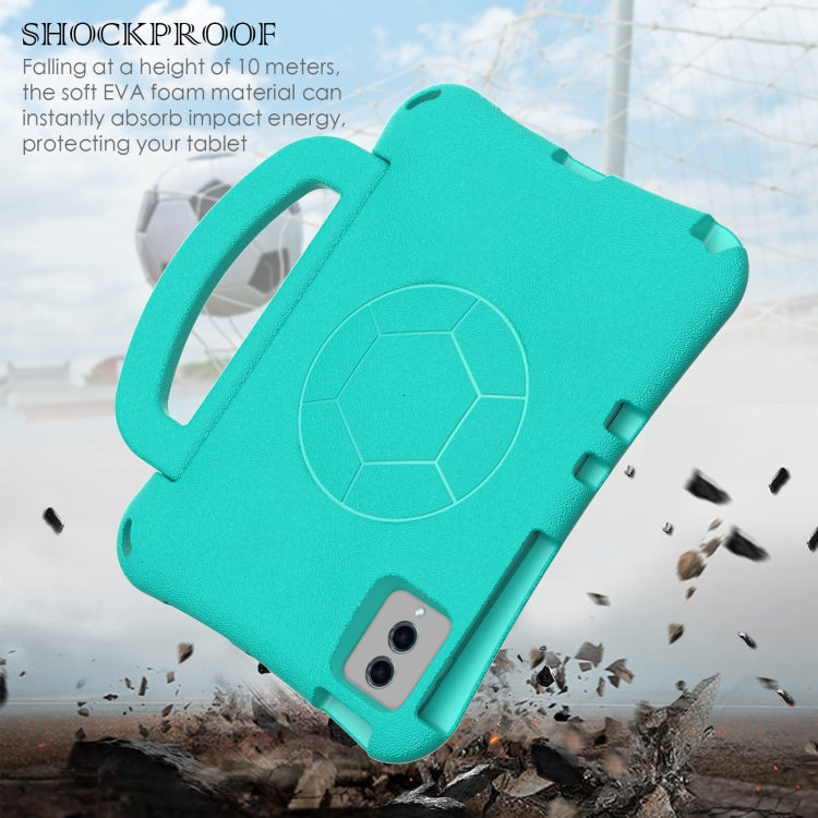 For Samsung Galaxy Tab S9 FE 11 X510 2023 Handle Football Shaped EVA Shockproof Tablet Case(Mint  Green)