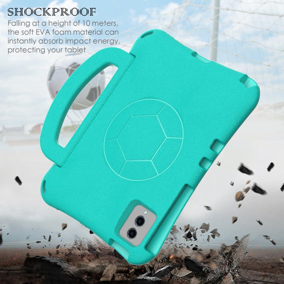 For Samsung Galaxy Tab S9 FE 11 X510 2023 Handle Football Shaped EVA Shockproof Tablet Case(Mint  Green)