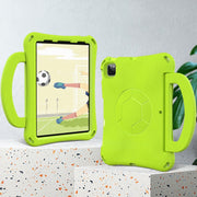 For iPad Air 11 2024 Handle Football Shaped EVA Shockproof Tablet Case(Grass Green)