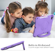 For iPad Air 11 2024 Handle Football Shaped EVA Shockproof Tablet Case(Light Purple)