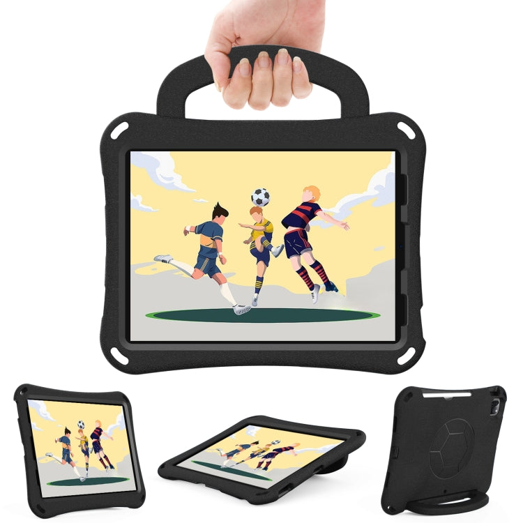 For iPad Air 11 2025 / 2024 Handle Football Shaped EVA Shockproof Tablet Case(Black)