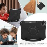 For iPad Air 11 2025 / 2024 Handle Football Shaped EVA Shockproof Tablet Case(Black)