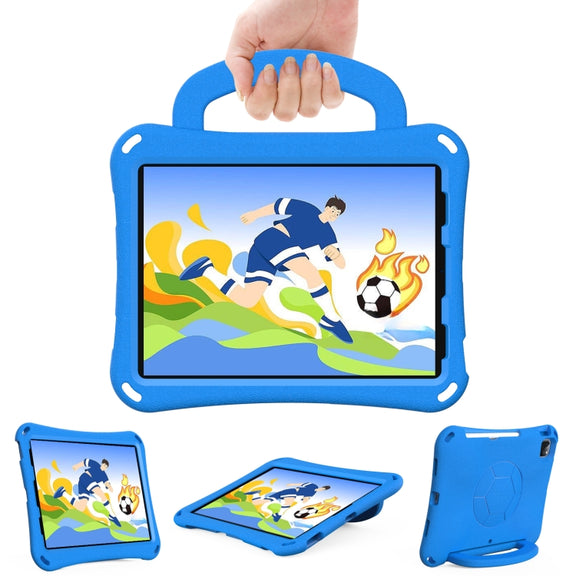 For iPad Air 11 2024 Handle Football Shaped EVA Shockproof Tablet Case(Blue)