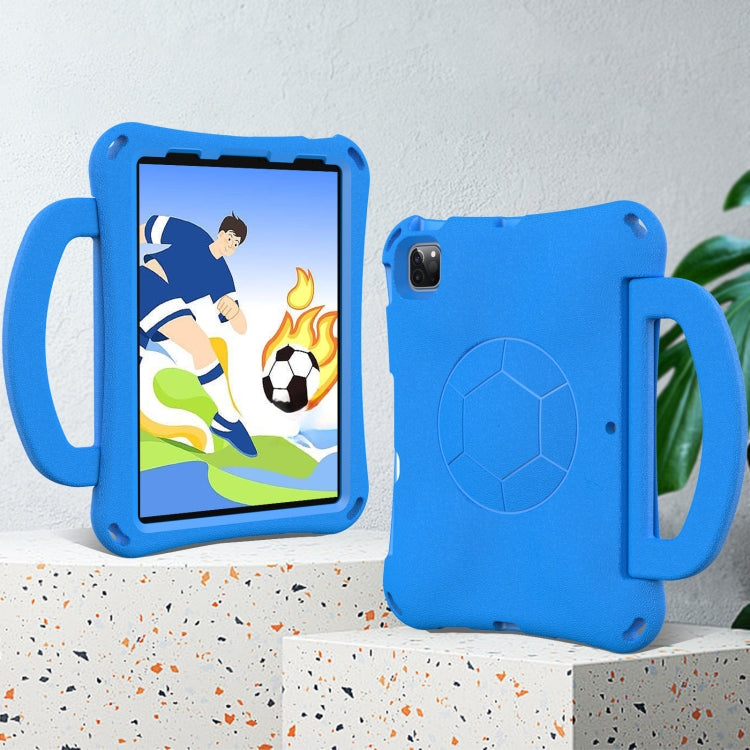 For iPad Air 11 2024 Handle Football Shaped EVA Shockproof Tablet Case(Blue)
