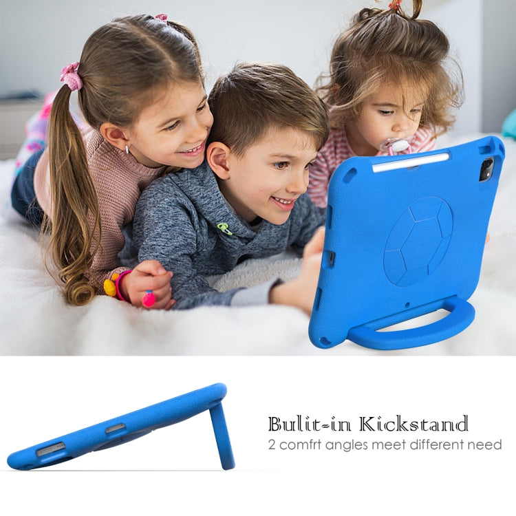 For iPad Air 11 2024 Handle Football Shaped EVA Shockproof Tablet Case(Blue)