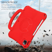 For iPad Air 11 2024 Handle Football Shaped EVA Shockproof Tablet Case(Red)
