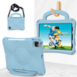 For iPad Air 11 2024 Handle Football Shaped EVA Shockproof Tablet Case(Light Blue) - iPad Air 11 2024 Cases by PMC TechLife | Online Shopping South Africa | PMC TechLife | Buy Now Pay Later Mobicred