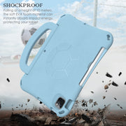 For iPad Air 11 2024 Handle Football Shaped EVA Shockproof Tablet Case(Light Blue)