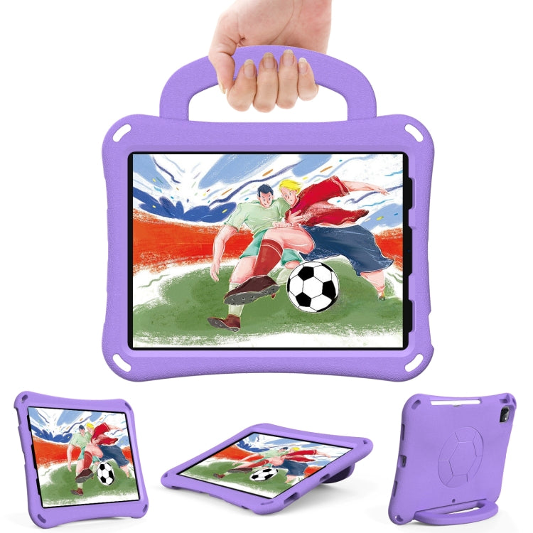 For iPad Pro 11 2024 Handle Football Shaped EVA Shockproof Tablet Case(Light Purple)