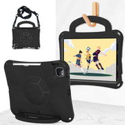 For iPad Pro 11 2024 Handle Football Shaped EVA Shockproof Tablet Case(Black)