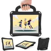 For iPad Pro 11 2024 Handle Football Shaped EVA Shockproof Tablet Case(Black)