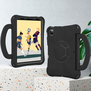 For iPad Pro 11 2024 Handle Football Shaped EVA Shockproof Tablet Case(Black)