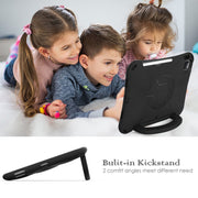 For iPad Pro 11 2024 Handle Football Shaped EVA Shockproof Tablet Case(Black)