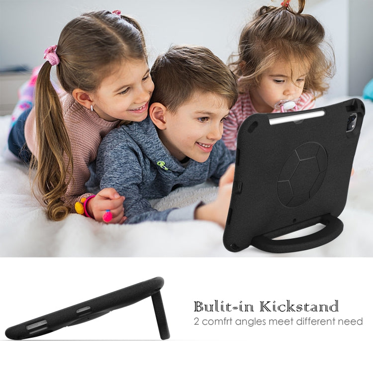 For iPad Pro 11 2024 Handle Football Shaped EVA Shockproof Tablet Case(Black)