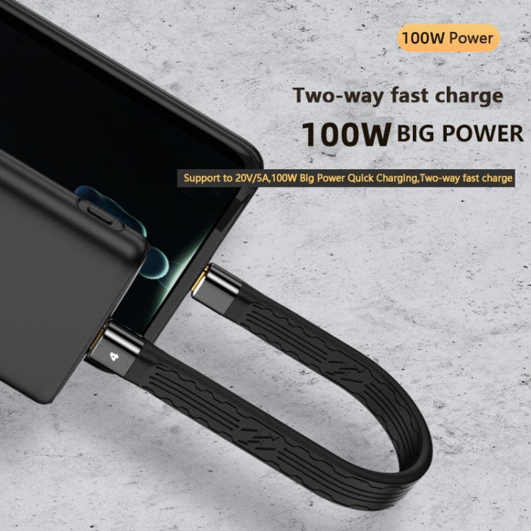 22cm Thunderbolt 4 USB-C / Type-C Male to Male PD 100W Charge FPC Data Cable