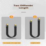 13cm Thunderbolt 4 USB-C / Type-C Male to Male PD 100W Charge FPC Data Cable
