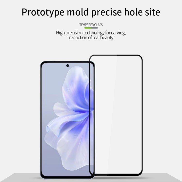 For vivo S18e MOFI 9H 2.5D Full Screen Tempered Glass Film(Black)
