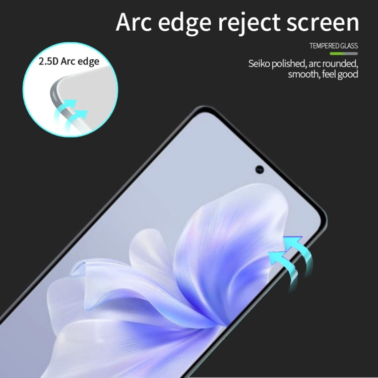 For vivo S18e MOFI 9H 2.5D Full Screen Tempered Glass Film(Black)