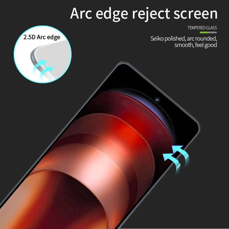 For vivo iQOO Neo9 / Neo9 Pro MOFI 9H 2.5D Full Screen Tempered Glass Film(Black)