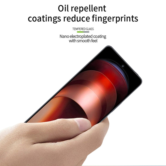 For vivo iQOO Neo9 / Neo9 Pro MOFI 9H 2.5D Full Screen Tempered Glass Film(Black)
