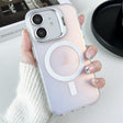 For iPhone 12 Lens Holder MagSafe PC Hybrid TPU Phone Case(White) - iPhone 12 / 12 Pro Cases by PMC TechLife | Online Shopping South Africa | PMC TechLife | Buy Now Pay Later Mobicred