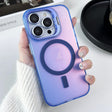 For iPhone 12 Pro Max MagSafe Lens Holder PC Hybrid TPU Phone Case(Blue) - iPhone 12 Pro Max Cases by PMC TechLife | Online Shopping South Africa | PMC TechLife