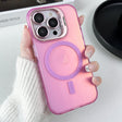 For iPhone 14 Pro MagSafe Lens Holder PC Hybrid TPU Phone Case(Pink) - iPhone 14 Pro Cases by PMC TechLife | Online Shopping South Africa | PMC TechLife